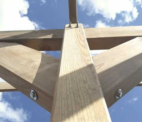 Wiata wolnostojąca garażowa drewniana impregnowana 350 x 484 cm