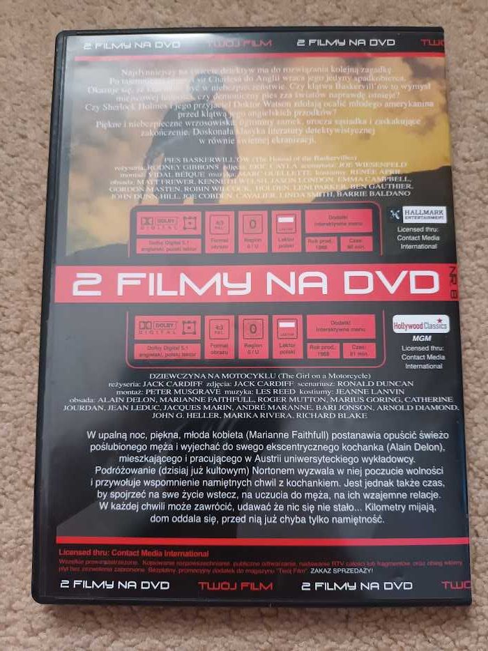 Dziewczyna na motocyklu & Pies Baskervill'ów - 2 filmy DVD