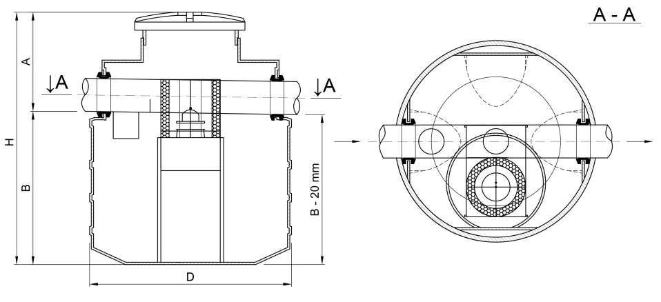 Separator substancji ropopochodnych 3/30-0,6 BY-PASS DO 30l/s
