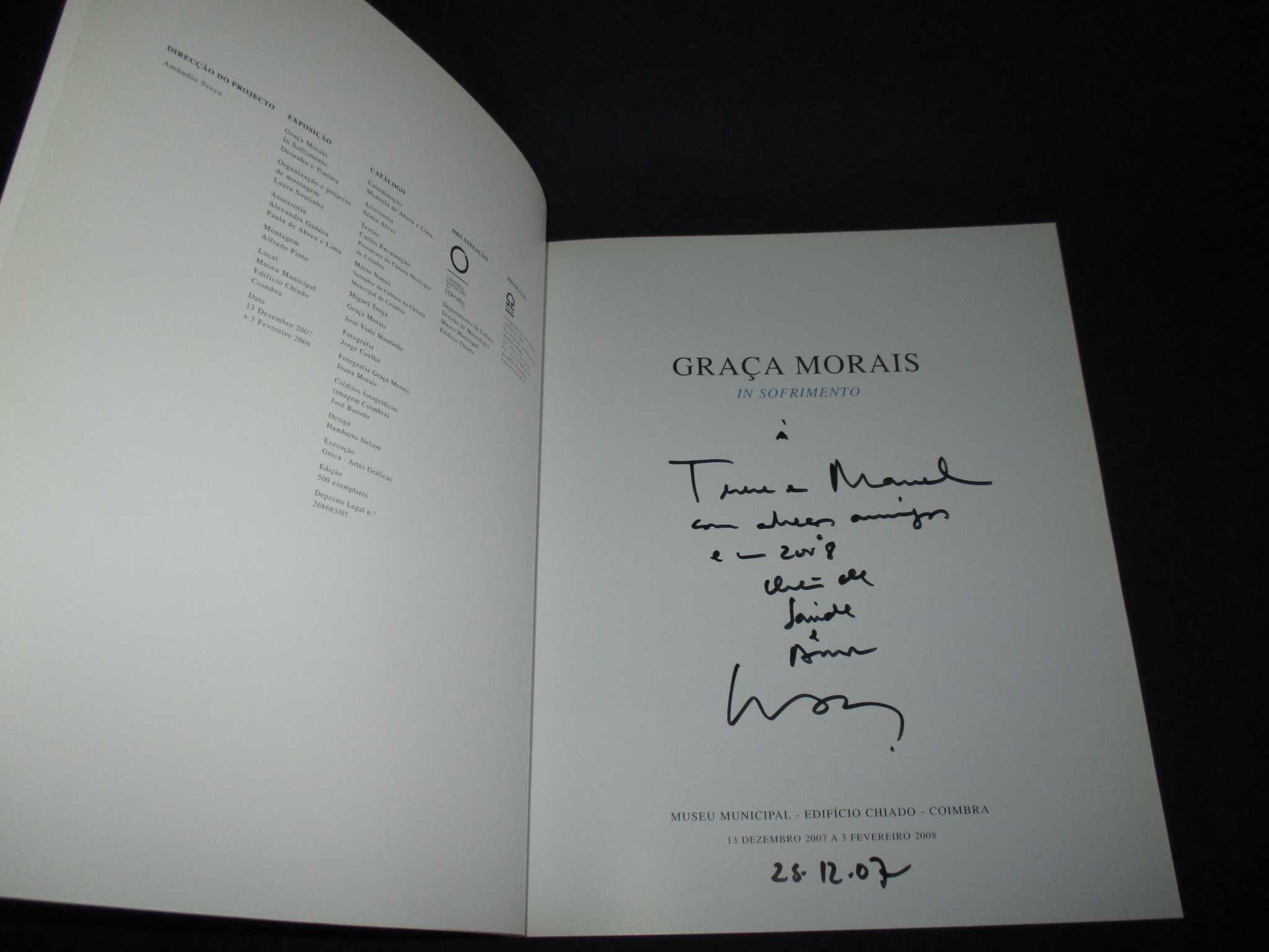 Livro Graça Morais In Sofrimento Autografado