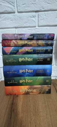 Komplet,zestaw,seria Harry Potter, stare wydanie, twarda oprawa