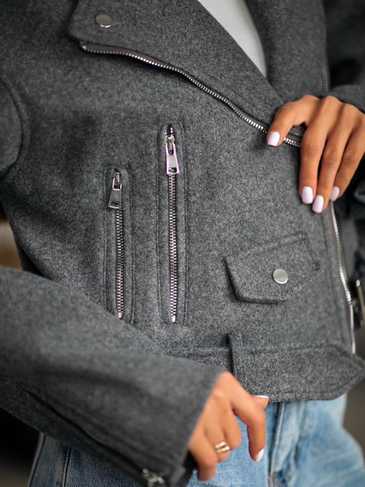 Нова кашемірова, вовняна сіра косуха жіноча великі розміри