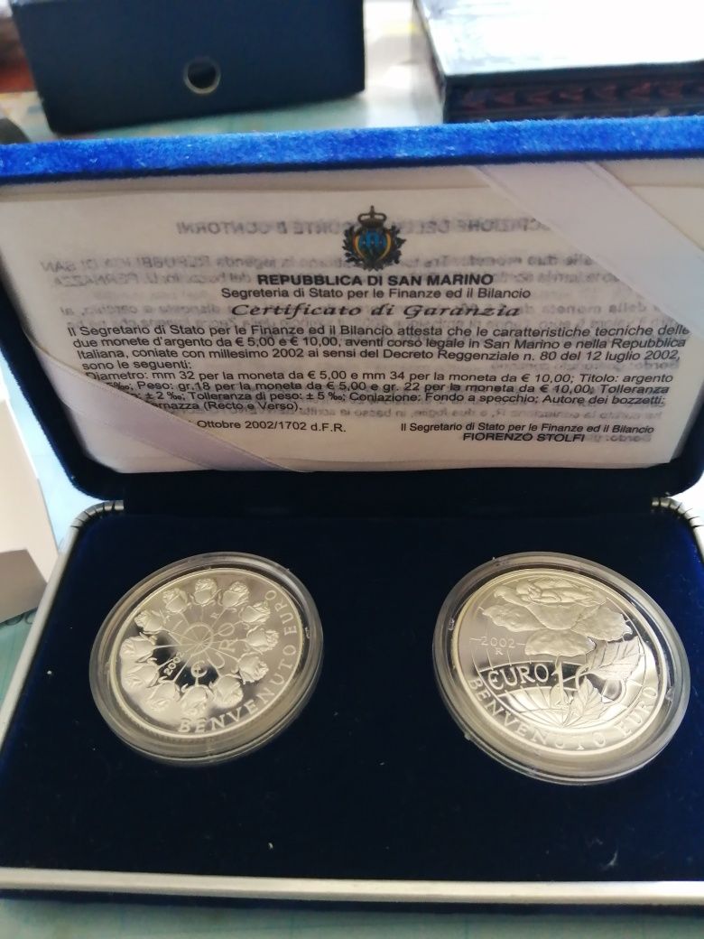 Conjunto de 2 moedas de San marino