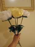 flores de fita de cetim