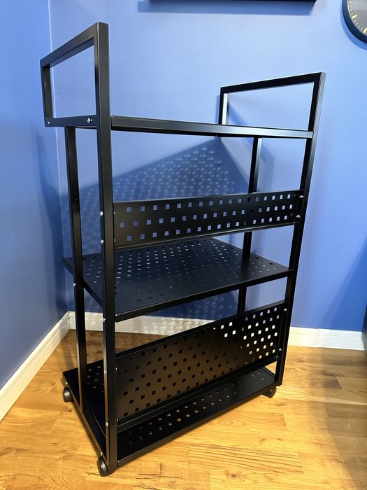 Szafka regał metalowy loft z kółkami na drukarkę segregacja