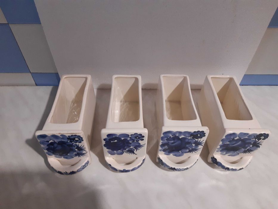 Szufladki fajansowe Włocławek Hand painted 4 sztuki