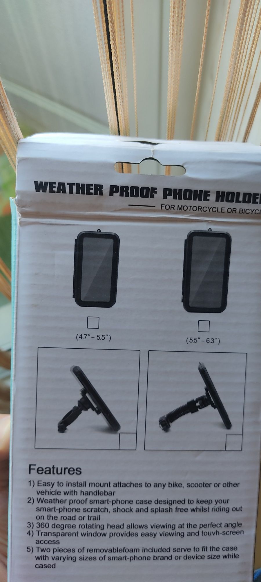 Suporte impermeável  telemóvel moto ou bicicleta