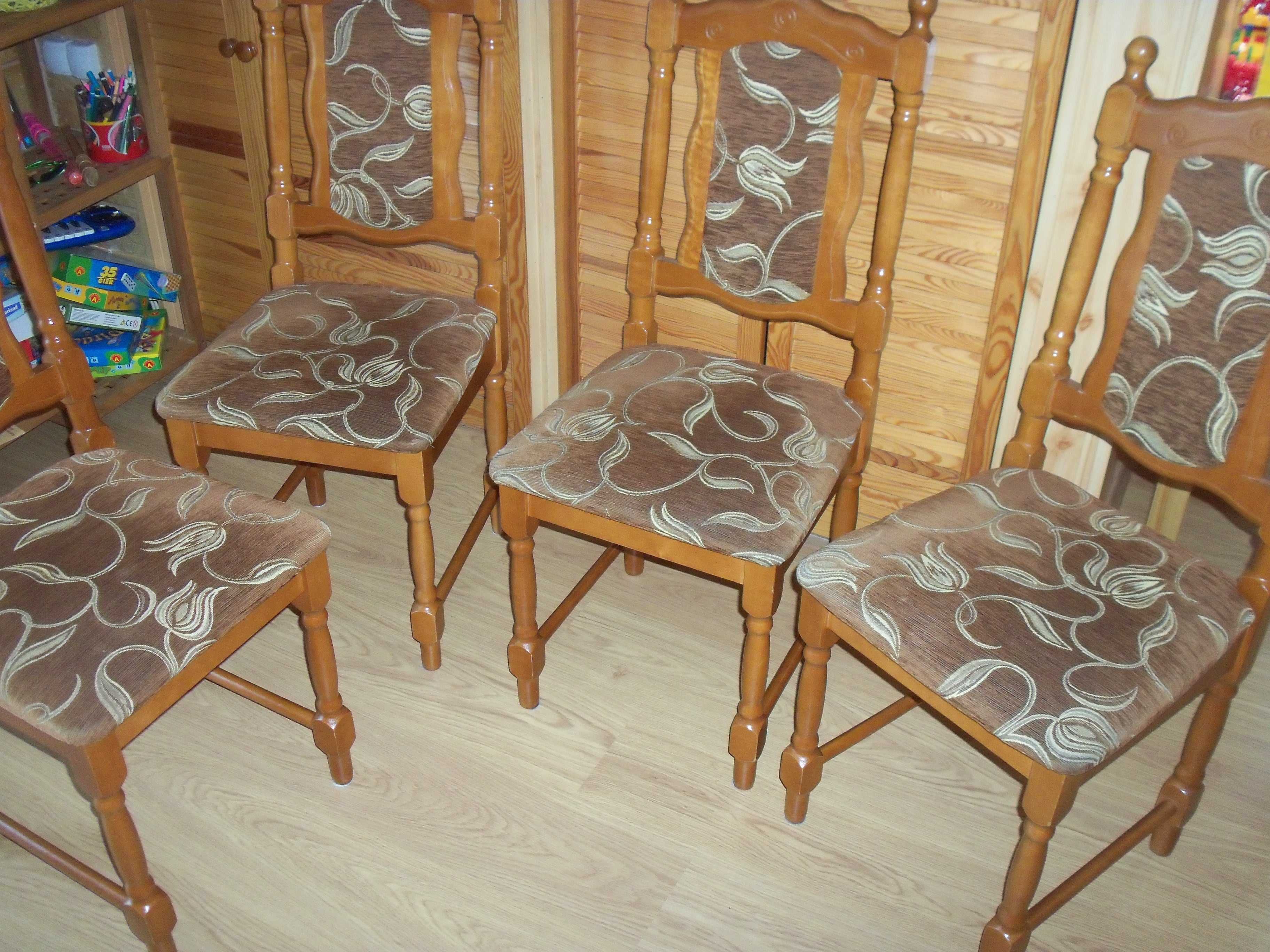 Stół rozkładany olchowy + 6 krzeseł JAK NOWY. Nowa cena.