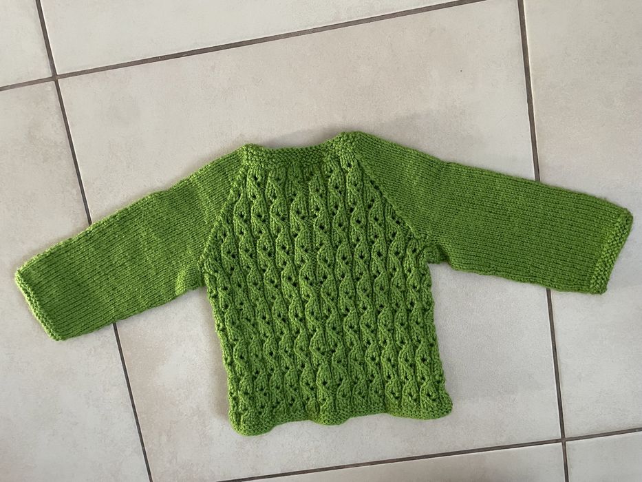 100% wełna Wool ręcznie dziergany sweterek unisex