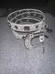 pasek bialy y2k vintage belt black