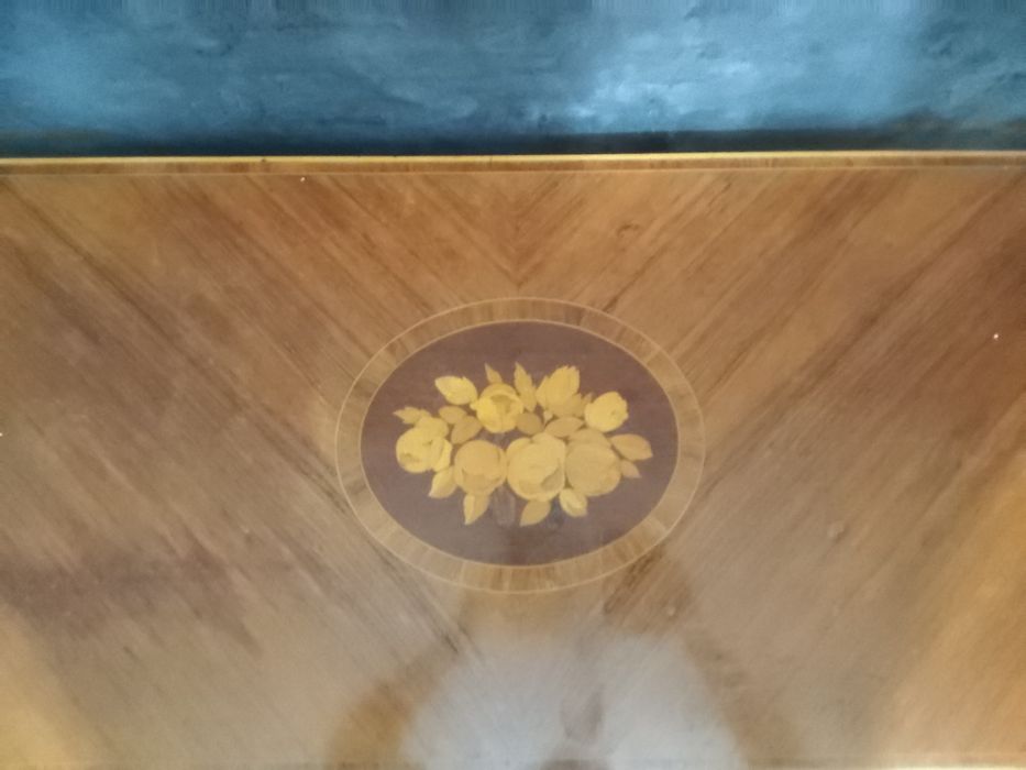 Stół biedermeier na lirach z klapami fornir orzechowy XIX w.