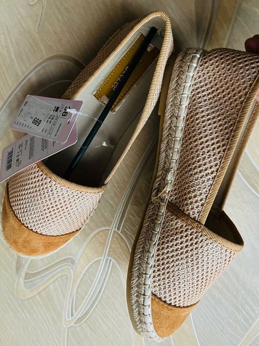 Балетки р.38 (24 см) Женские тапочки Эспадрильи Осенние балетки