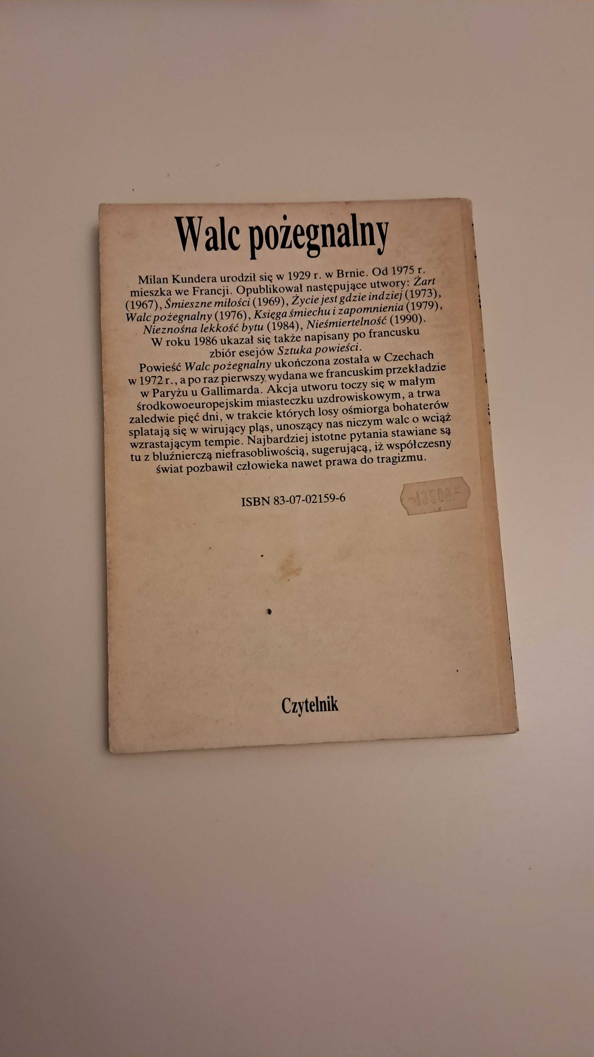 Walc pożegnalny aut. Milan Kundera