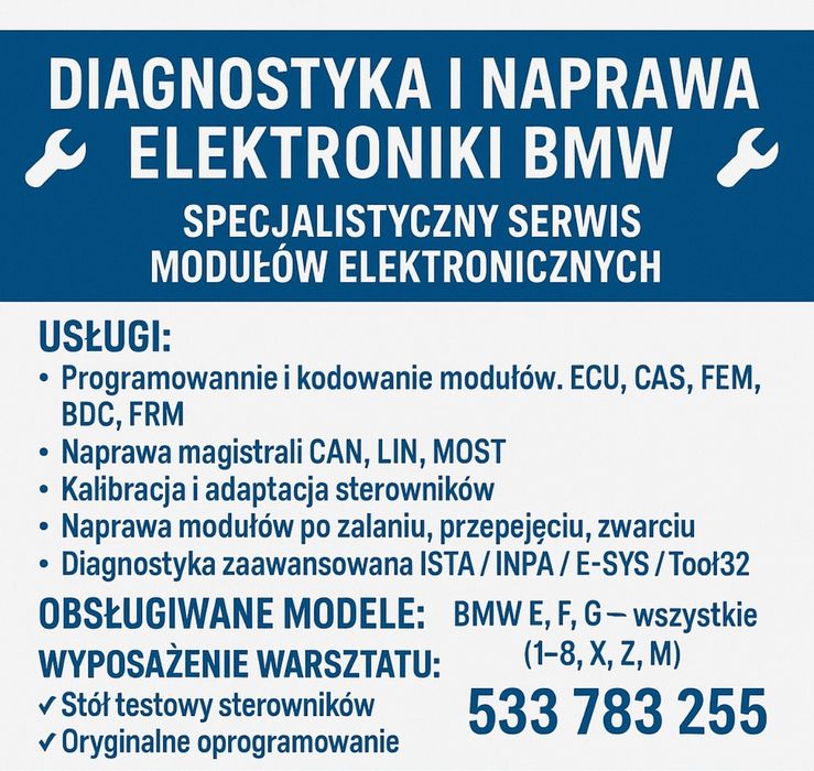 BMW Komputerowa Diagnostyka Samochodowa BMW wszystkie Modele