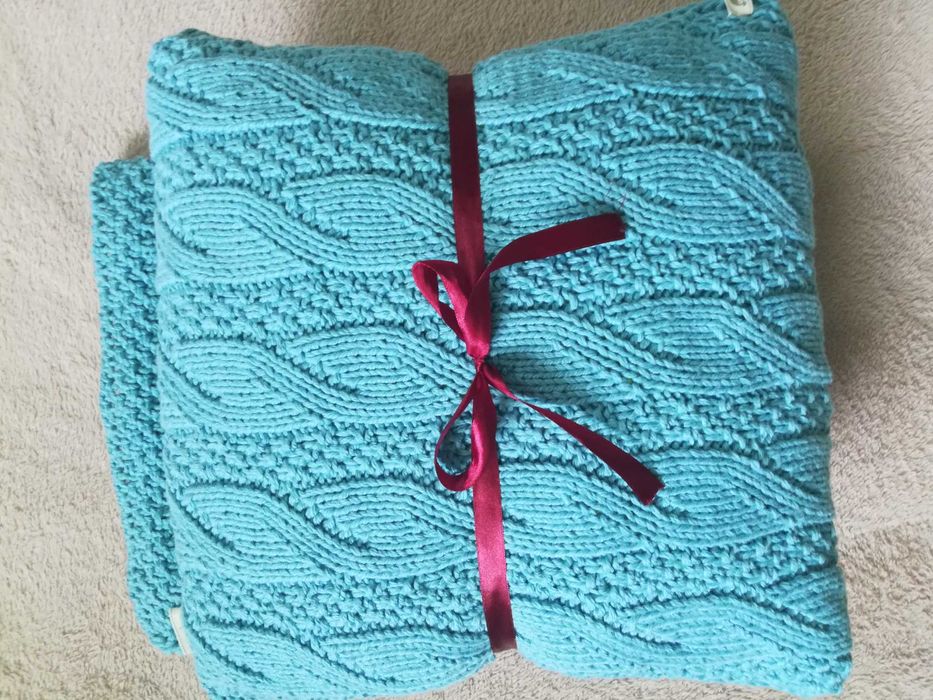 Koc dla dziecka z poduszką. Produkt hand made.