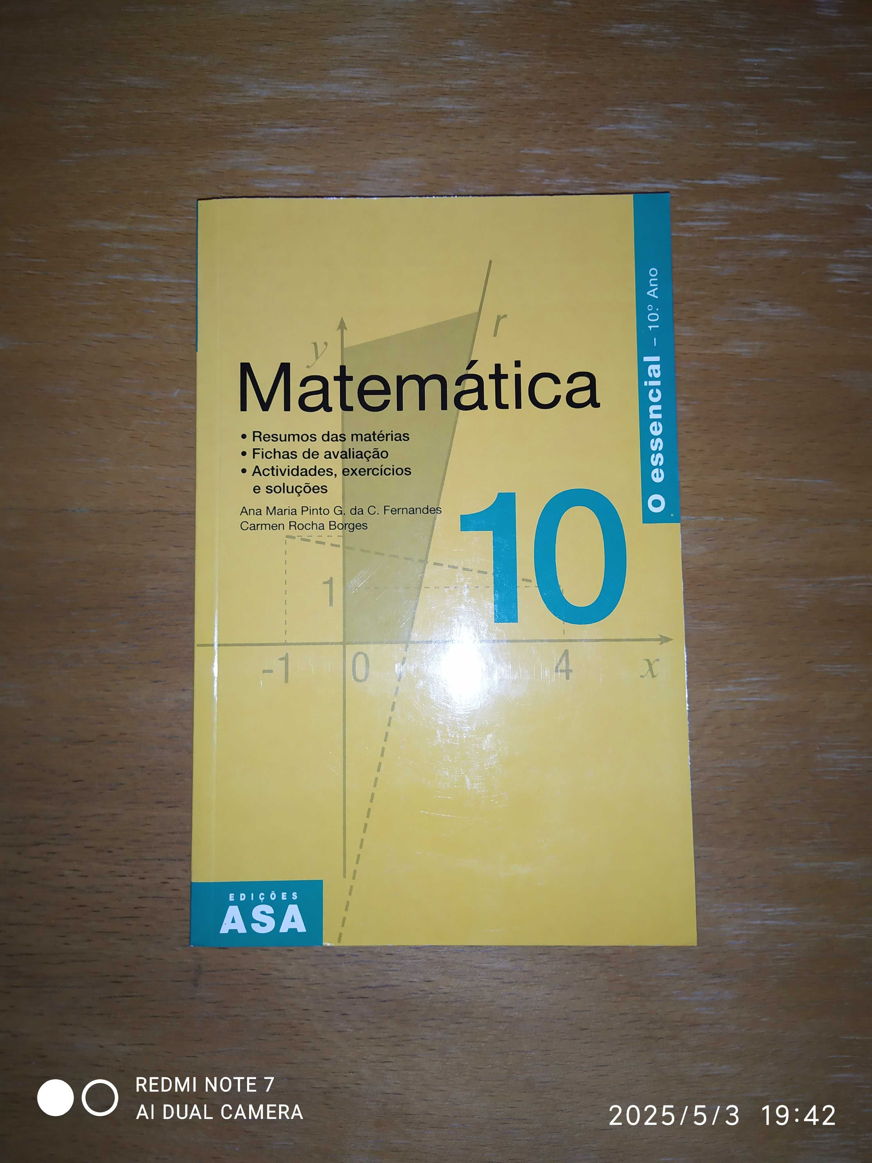 livro O Essencial Matemática 10º ano edições asa 2001 (escolar)