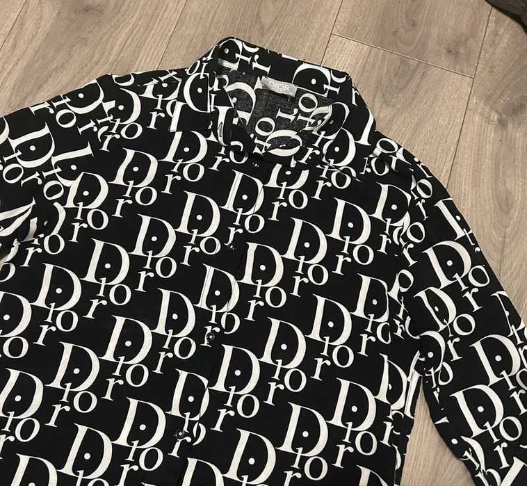 38 M koszula tunika sukienka czarna w białe napisy