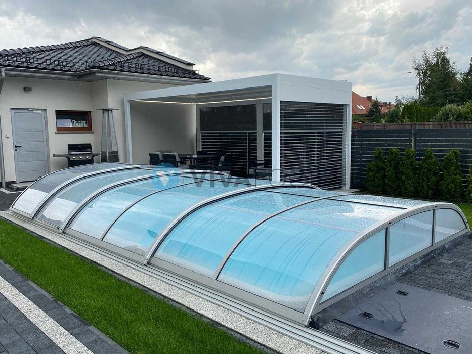 Zadaszenie basenowe ELEGANT 8,68 x 4,22 x 0,85 pokrywa na basen