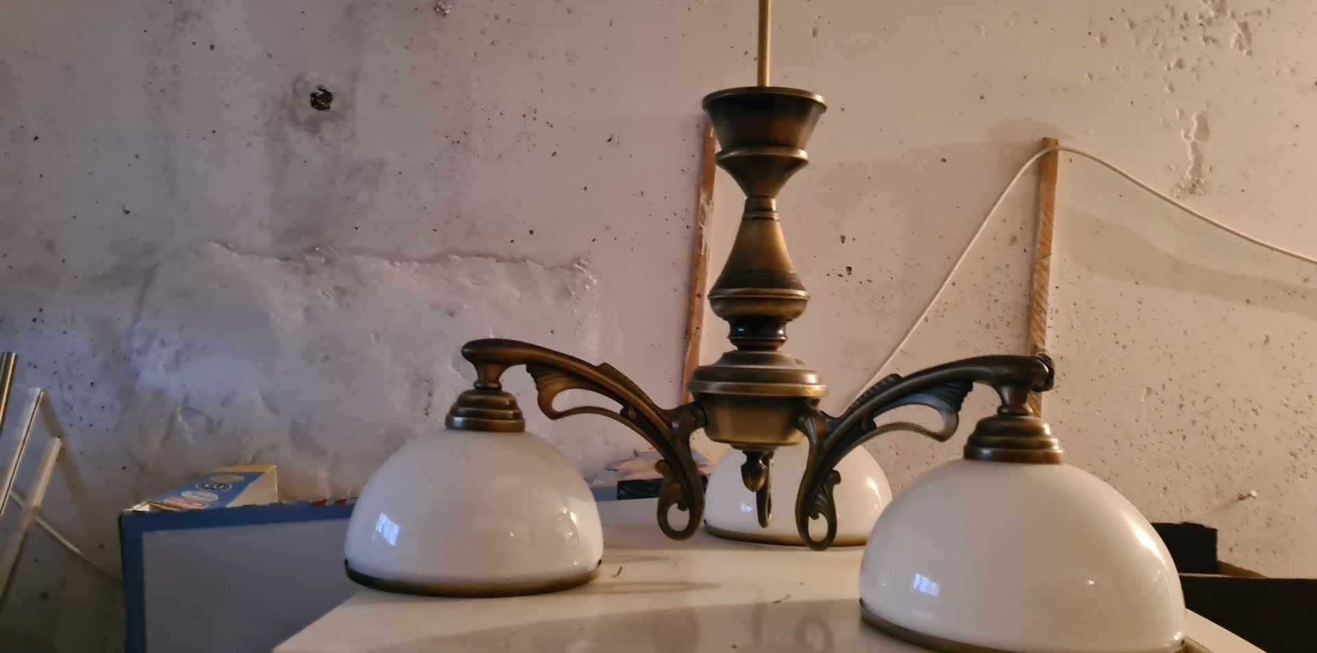Lampa sufitowa trzypunktowa żyrandol w stylu retro