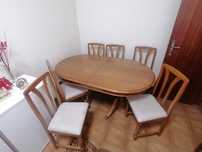 Óptimo estado sala de jantar Mesa e seis cadeiras