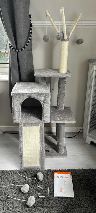Drapak legowisko domek wysoki dla kota słupek do drapania NOWY 118 cm