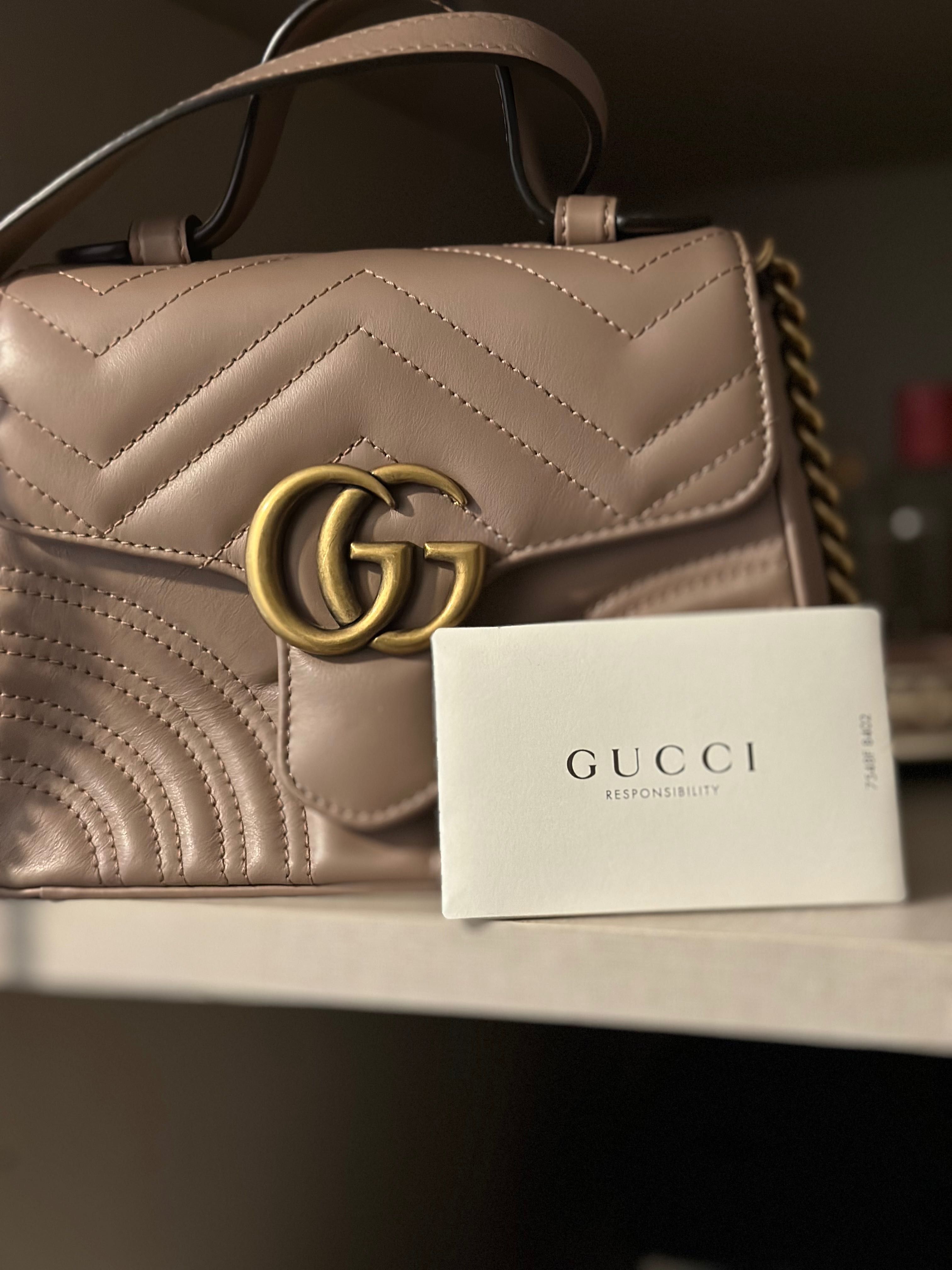 Gucci Marmont  Mini Top Handle Bag