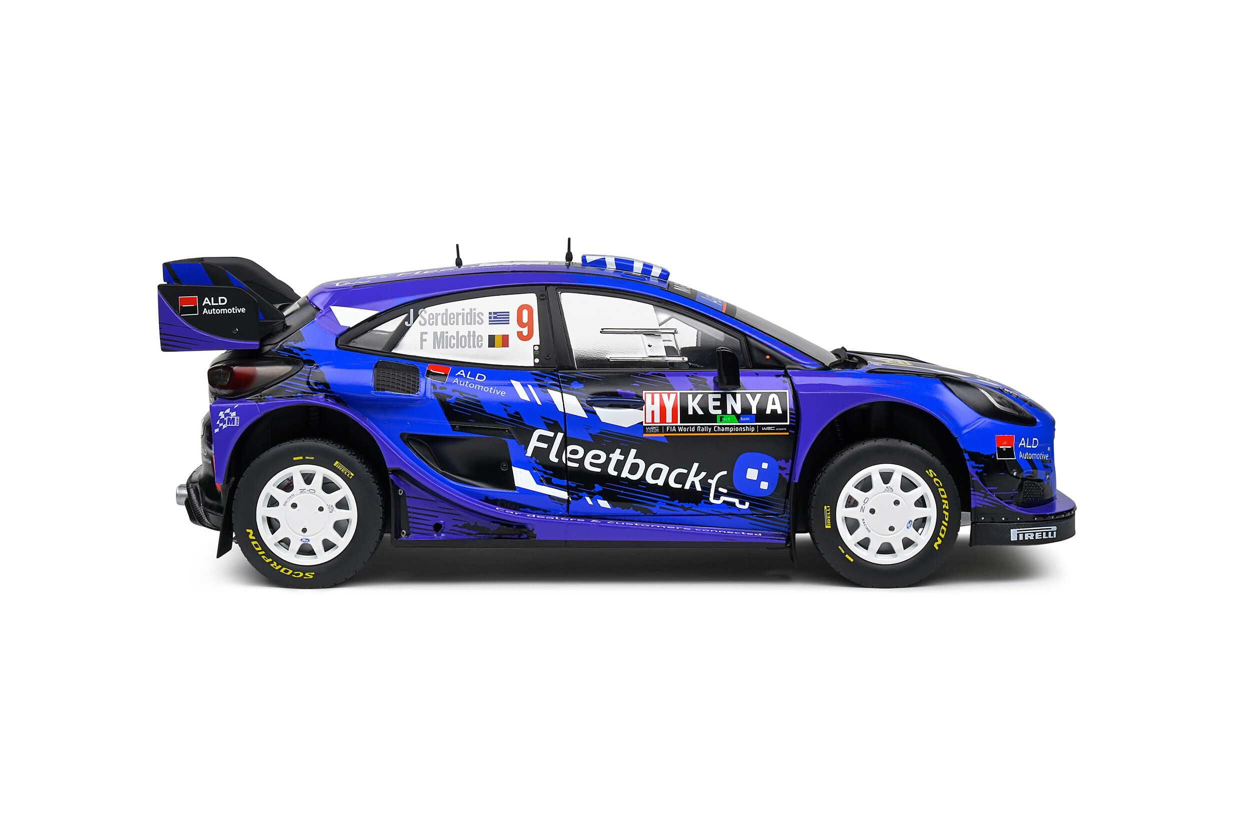 Ford Puma Rally1 Hybrid Rally Kenya 2022 #9 Serderidis Solido 1:18