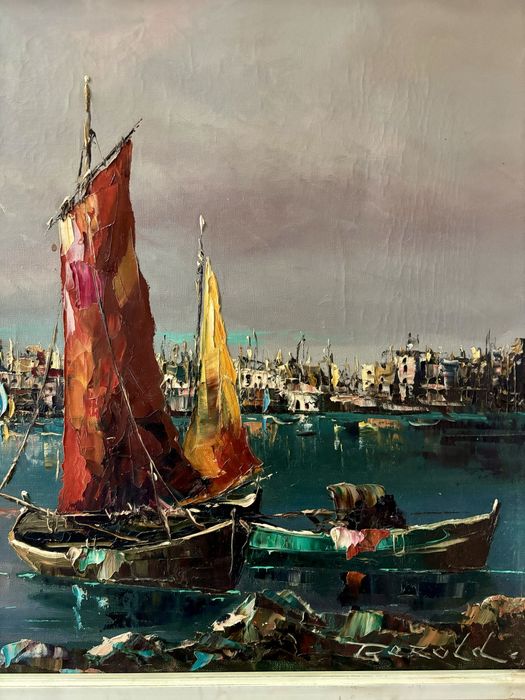 Niesamowity sygnowany Obraz olejny na płótnie Wenecja Gerold Eggert