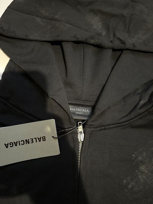 зип худи Balenciaga orange grafiti zip L