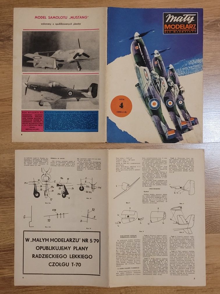 Mały Modelarz Nr 4 1979r samolot myśliwski Mustang