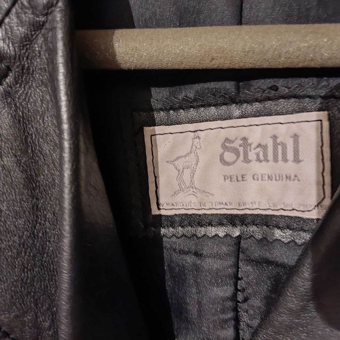 Casaco comprido em pele