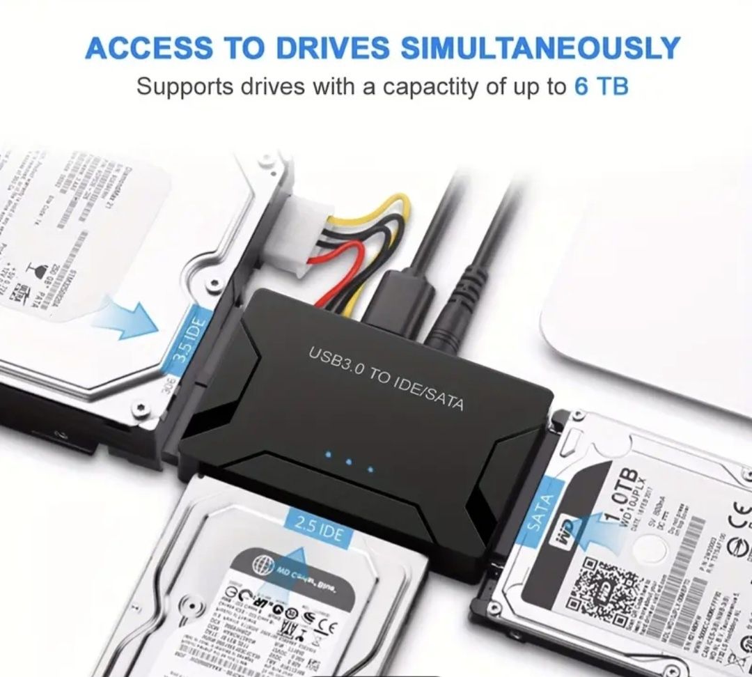 Adapter USB 3.0 do HDD i SSD 2.5" 3.5" IDE SATA