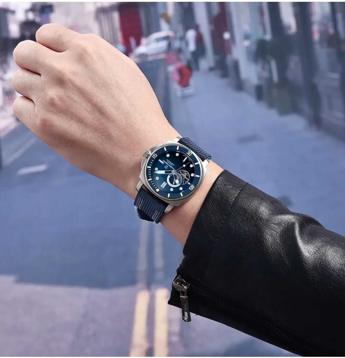 ZEGAREK PAGANI DESIGN PD-1736 blue automatic NH36 20atm sapphire GW24