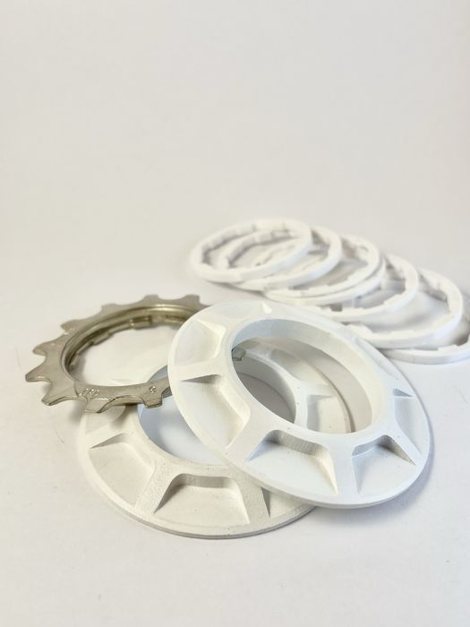 Aluminiowy reduktor single speed jednorzedowy z zębatką (kaseta)