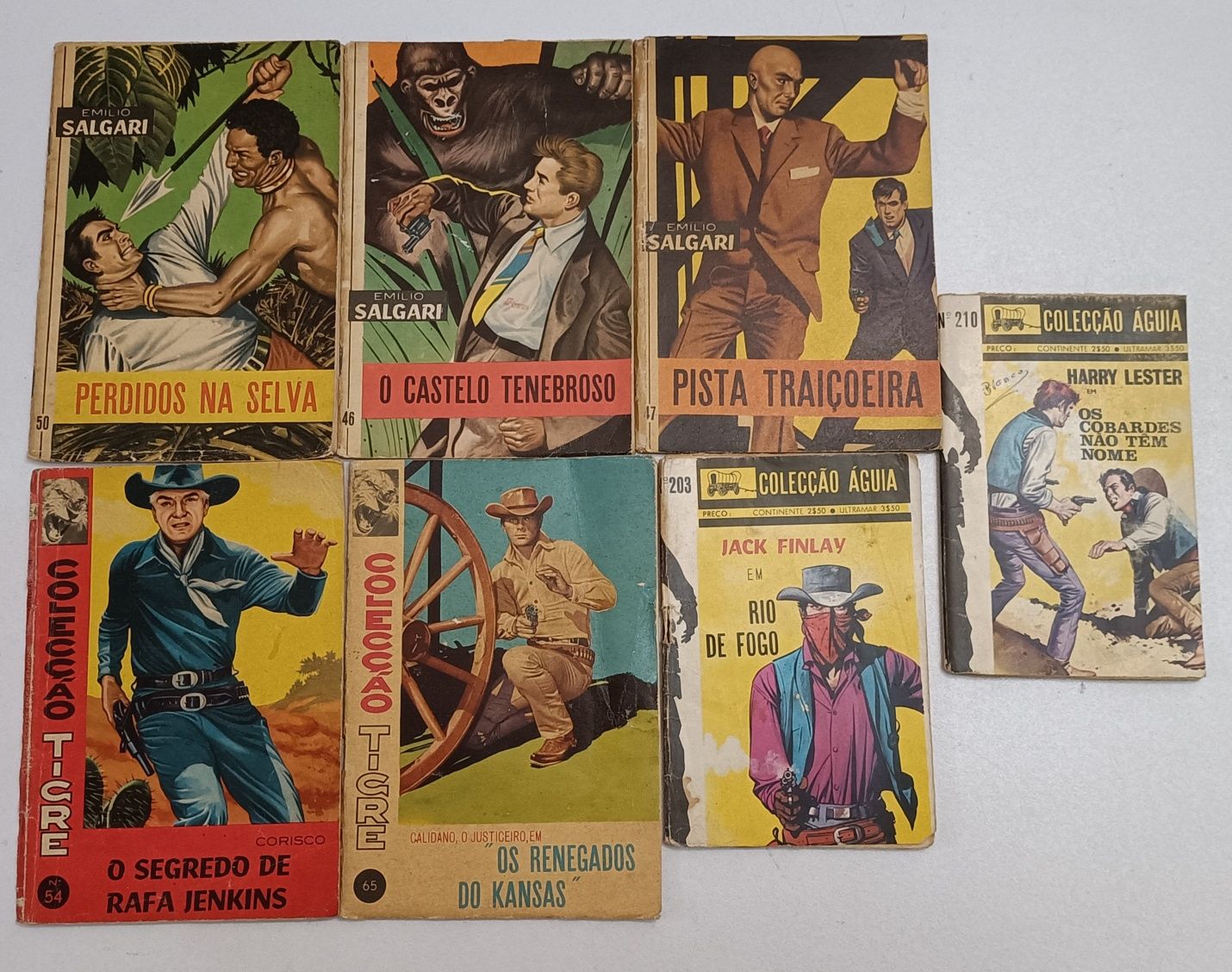 Lote de 65 Mundo Aventuras Guerra, Espaço, Policial, Águia