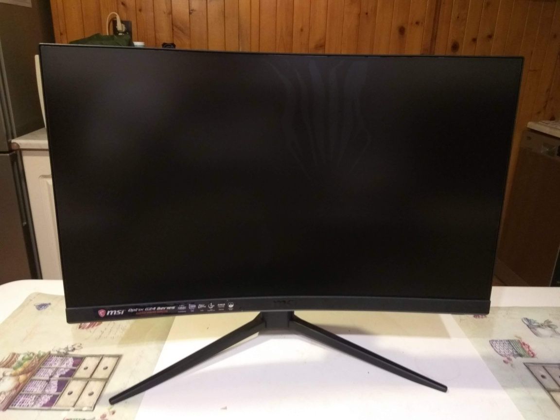 Monitor MSI Optix G24C4 Curved,144 Hz, uszkodzona matryca, na części