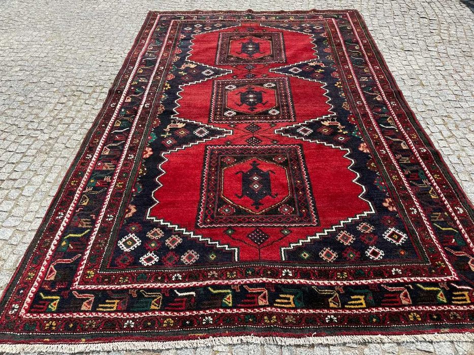 Jak nowy wełniany kaszmirowy dywan perski Hamadan 325x210 gal 25 tyś