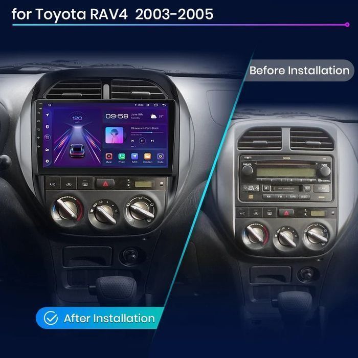 Nowoczesne radio Android do Toyota RAV4 (2003 - 2005) - 2GB 32GB
