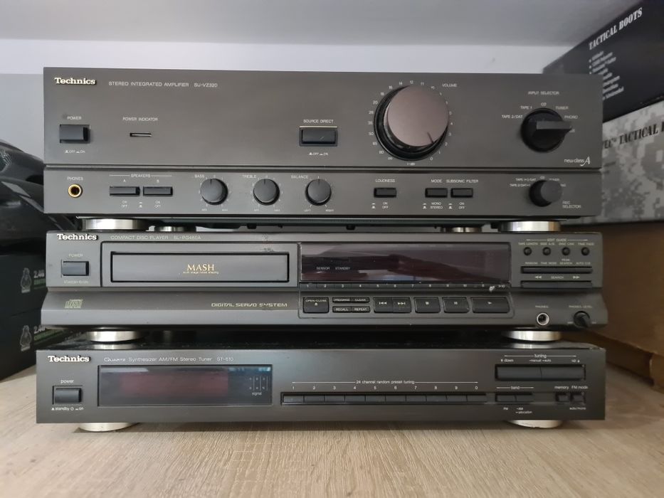 Wieża technics ładny stan kolumny heco