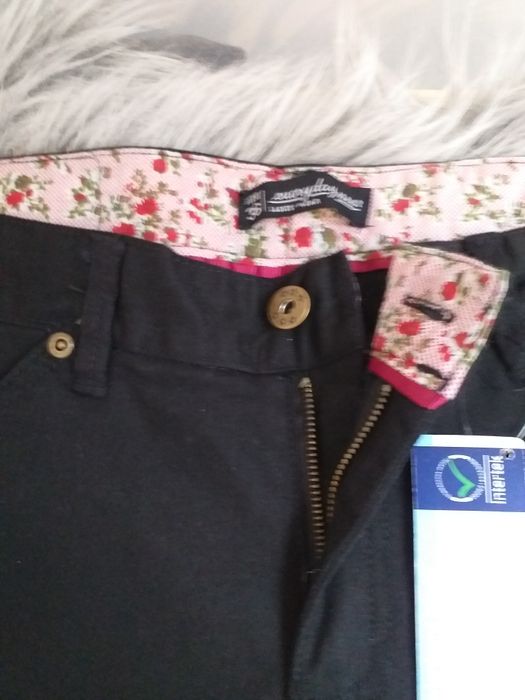 Spodnie damskie jeansowe, nowe, czarne r. S