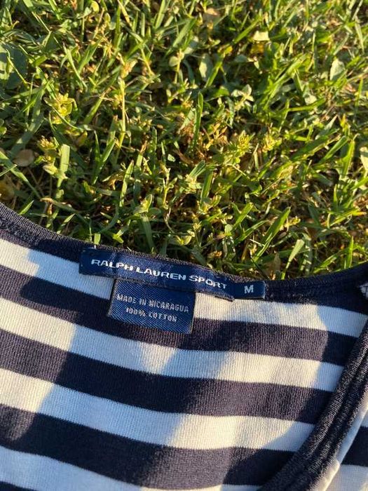 Śliczna vintage koszulka Ralph Lauren w pas coquette avant garde S M