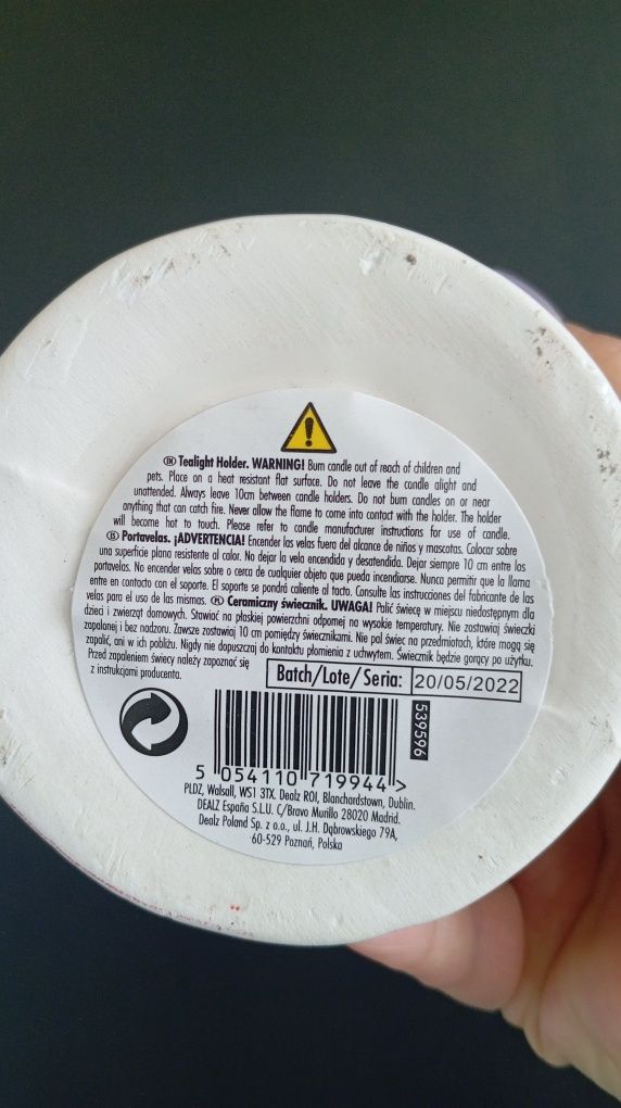 Ceramiczny kominek na podgrzewacz świeczkę świecznik piernikowy domek