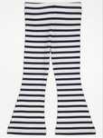 92 98 George legginsy flare dzwony prążkowana bawełna prążek navy
