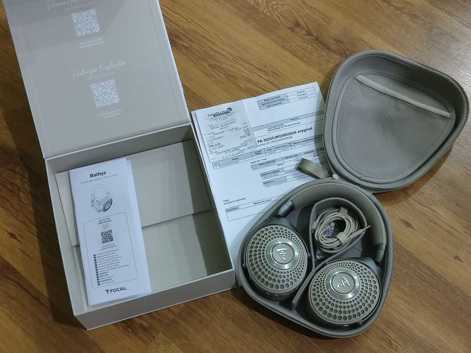 Focal Bathys - stan idealny, pełny zestaw; słuchawki bezprzewodowe ANC