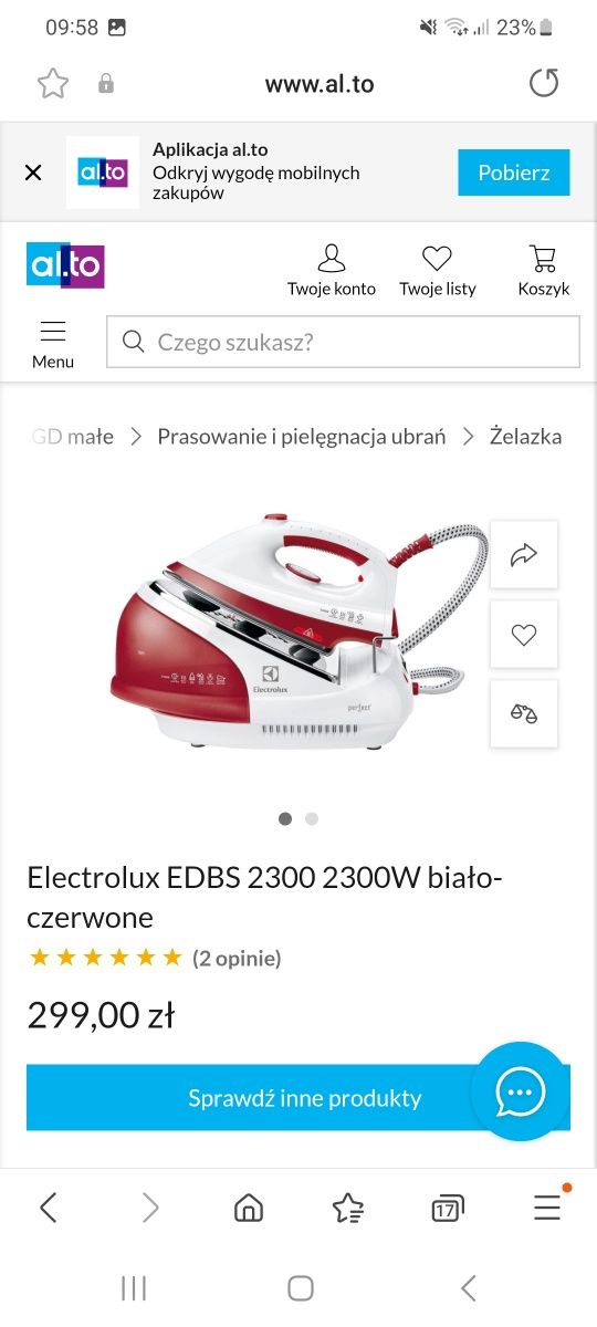 Generator pary elektrolux