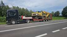 Transport maszyn rolniczych budowlanych pojazdów niskopodwozie laweta