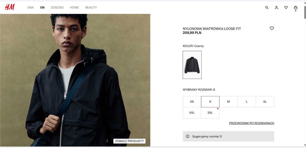 Вітрівка вільного крою з нейлону MH H&M. Розмір S