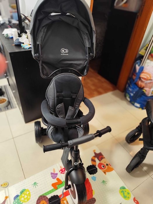 Triciclo Kinderkraft cinzento 6 em 1