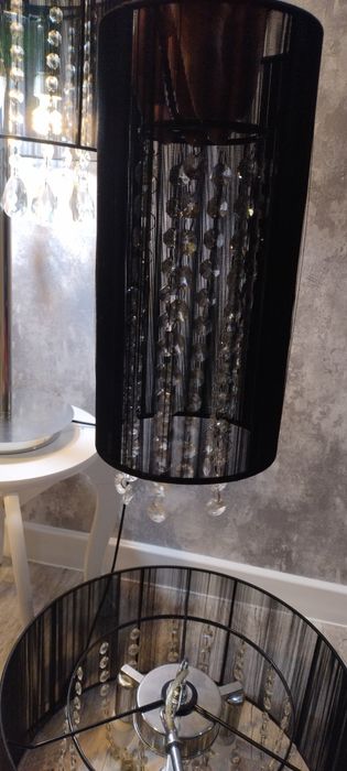 Żyrandole i lampa Essence czarne