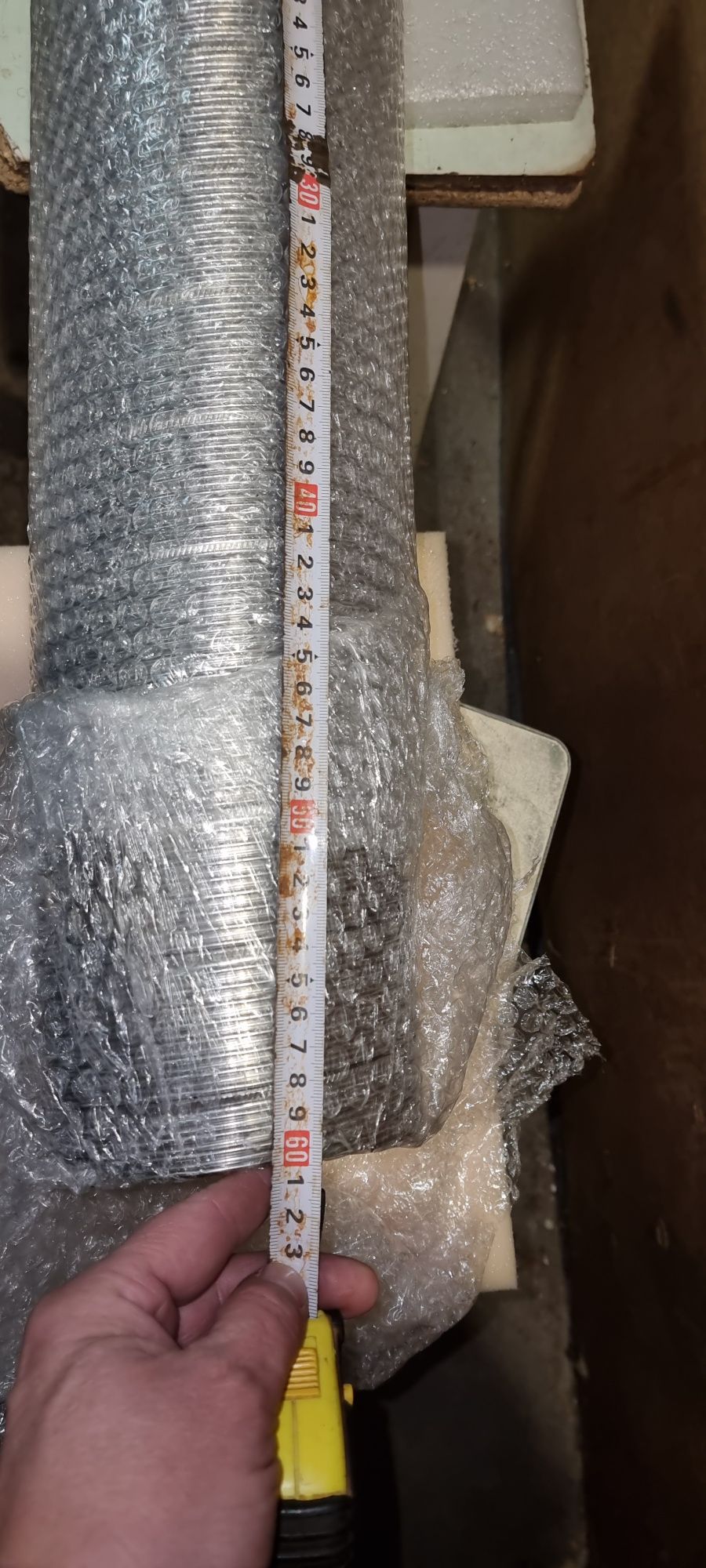 Rura elastyczna stalowa fi 130mm  do piecyka gazowego 60 cm